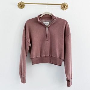Aritzia Wilfred Free Fleece 1/2 Zip Sweatshirt